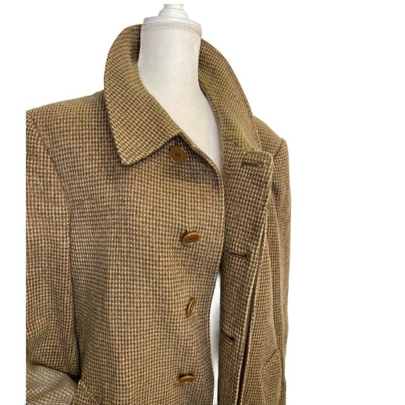 Vtg Caesar IM Prorsum unisex Brown Wool Straight Cut Long Coat Genuine Alpaca - Picture 6 of 12